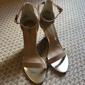 Nude wedge sandal